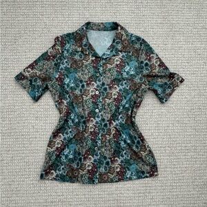 Vintage Floral Button-Up Shirt